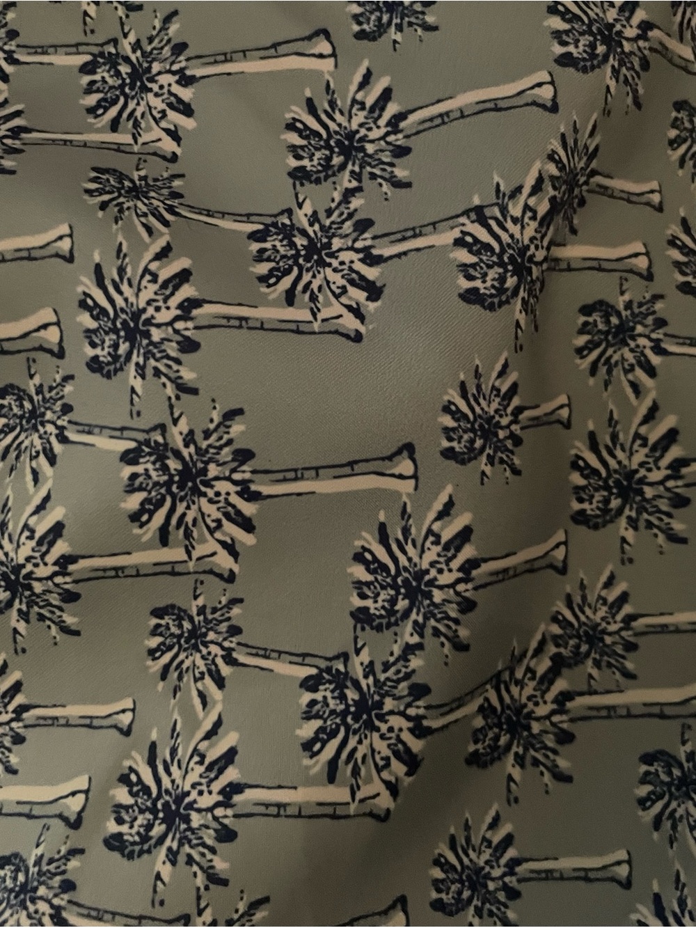 Men's Palm-Print Swim Shorts in Sage Green - Picture 2 of 3